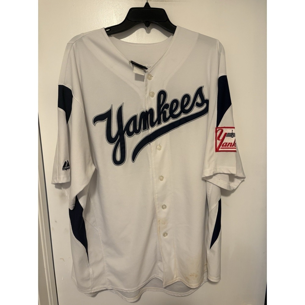 New York Yankees Mickey Mantle Majestic Cooperstown Baseball Jersey XL